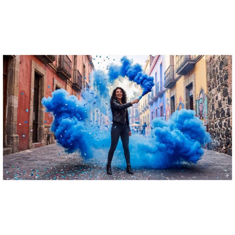 Efecto azul eléctrico de volumen máximo para fotografía profesional y efectos especiales en escenarios