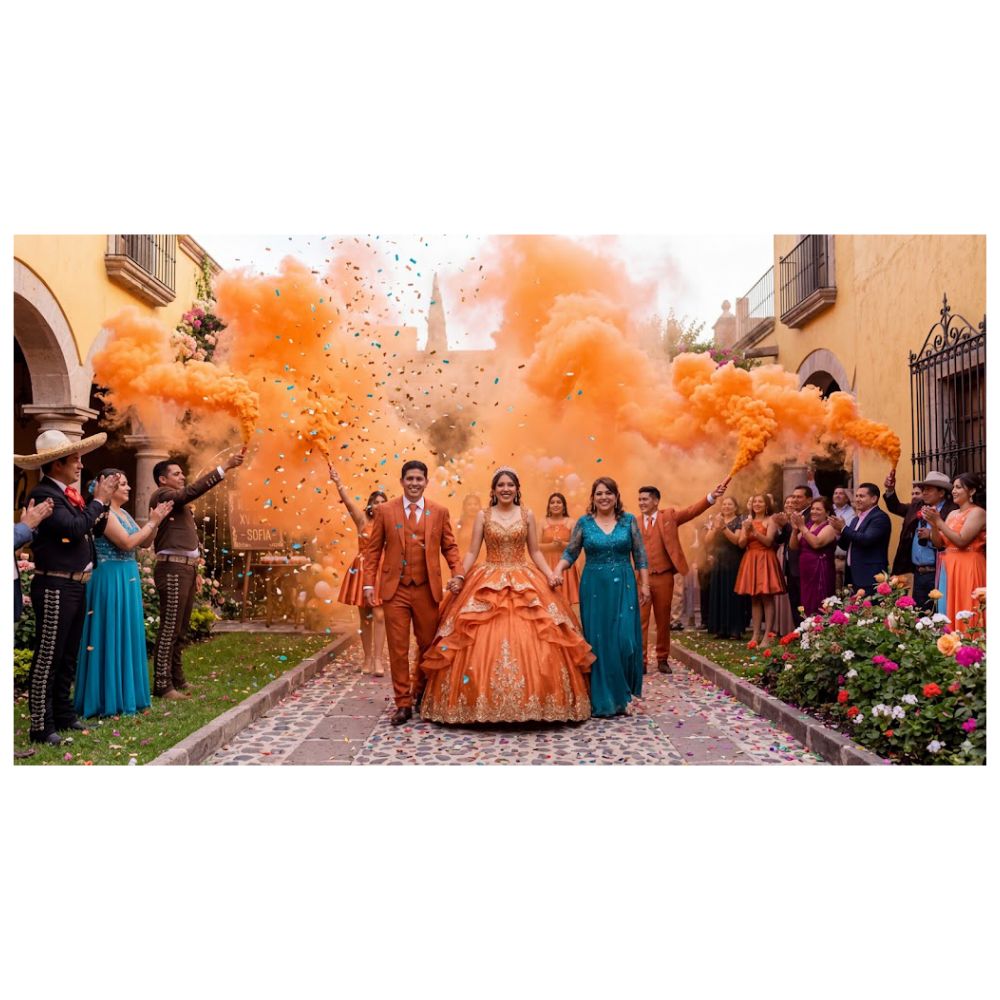 Energía naranja visual para proyectos creativos, fotografía de atardeceres y eventos de marca dinámicos