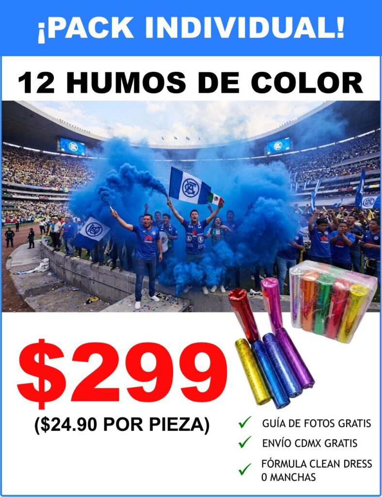 Oferta pack individual 12 humos de color por 299